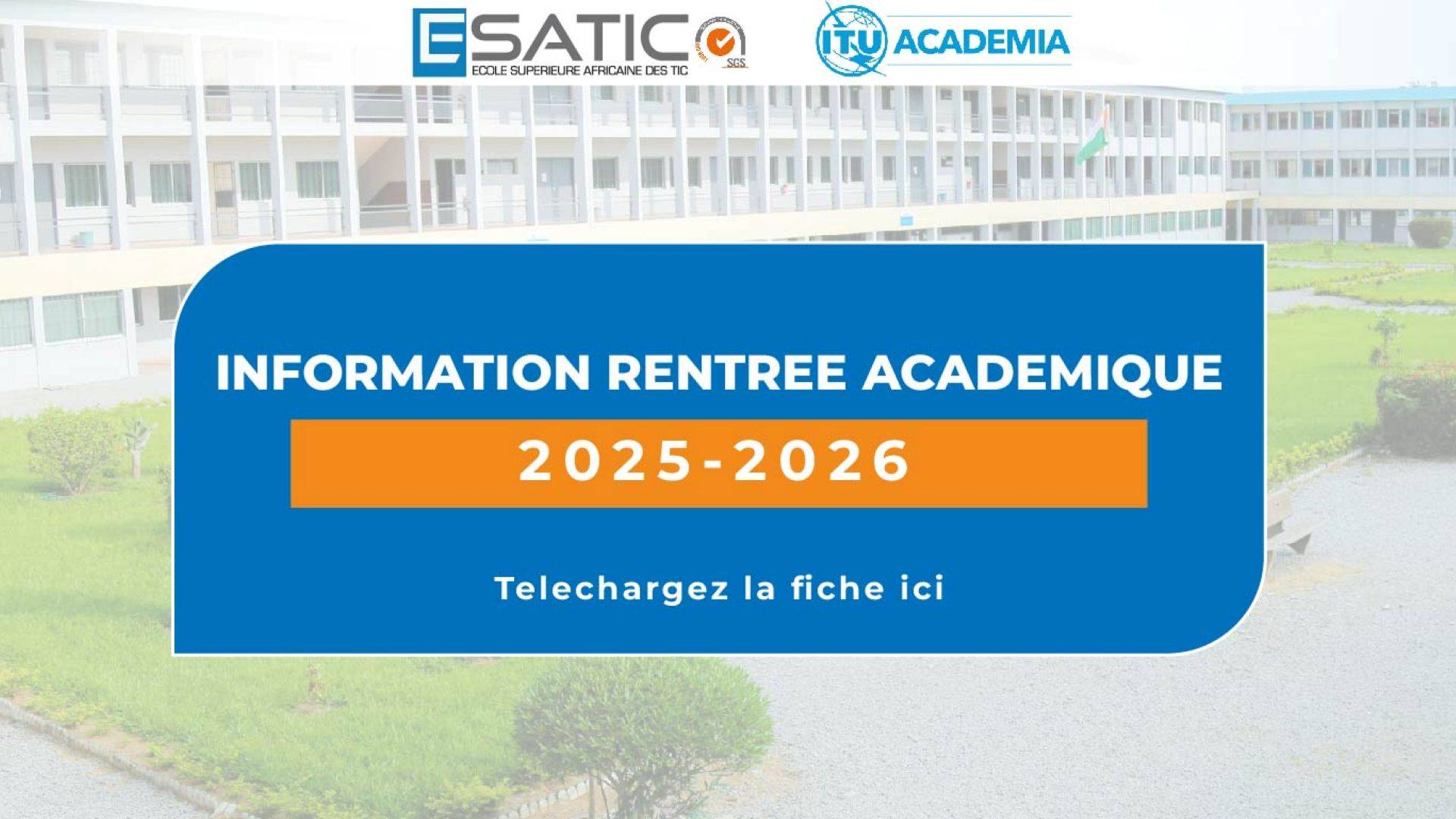 CONCOURS D'ENTREE A ESATIC EN CYCLE INGENIEUR